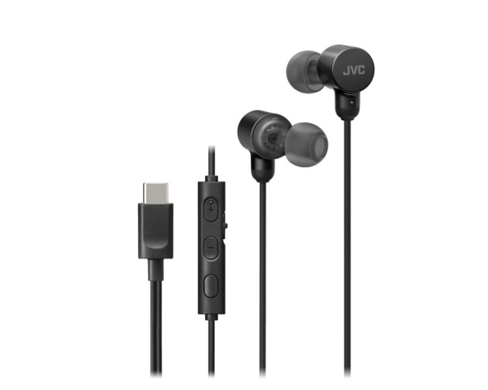 Casti JVC HA-FR29UC-B-U, Cu fir, In-Ear, Microfon, USB-C, Functie Mod Sunet, Husa, negru