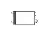 Condensator climatizare Lancia Lybra, 07.2002-10.2005, motor 1.6, 76 kw; 1.8, 96 kw; 2.0, 110 kw benzina, cutie manuala, full aluminiu brazat, 550(50