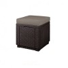 Scaun Cub Curver Maro cu Perna Taupe, Depozitare, Plastic, Gradina/Terasa, 42x42x39 cm