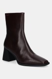 Vagabond Shoemakers cizme de piele HEDDA culoarea bordo, cu toc drept, 5002-001-44