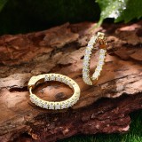 Cumpara ieftin Cercei Creole din Argint 925 , zEternity Hoops, cu Cristale Zirconiu Lineare