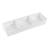 Organizator Sertar, 2 Compartimente, Alb, Plastic, Dimensiuni 35x12x5cm, Oem