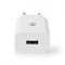 Alimentator USB Nedis iesire 2.1A cablu micro USB inclus alb