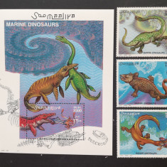SOMALIA-Dinozauri marini 3 v.+1 colita**SOM 151