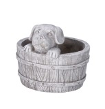 Cumpara ieftin Ghiveci flori ciment gri Catelusi 18,5 x 15 cm