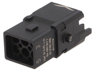 Conector HDC inserturi de contact tată Han 1A PIN 6 5 PE foto