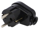 Conector Alimentare AC Tată 2P PE 250V 16A Negru