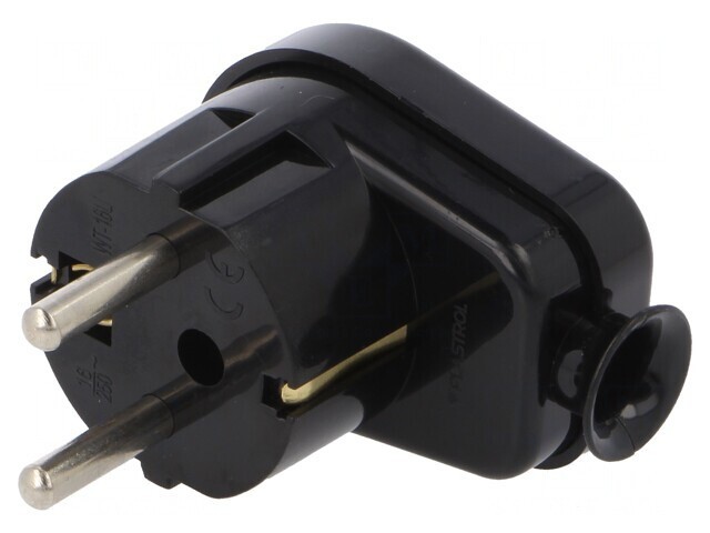 Conector Alimentare AC Tată 2P PE 250V 16A Negru