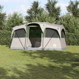 Cort de Familie vidaXL cu Feronere, Verde, 10 Persoane, Impermeabil
