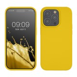 Husa Kwmobile pentru Apple iPhone 14 Pro, Galben, Silicon, KWM000016NK034C, Carcasa