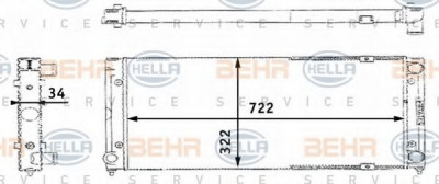 Radiator, racire motor VW PASSAT Variant (3A5, 35I) (1988 - 1997) HELLA 8MK 376 713-471 foto