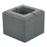 Boltar din beton pentru gard Rivago, gri, 200 x 200 x 160 mm