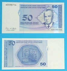 Bosnia Herzegovina 50 Pfenniga 1998 &amp;#039;Kulenovic&amp;#039; UNC serie: A3598714 p#57 foto