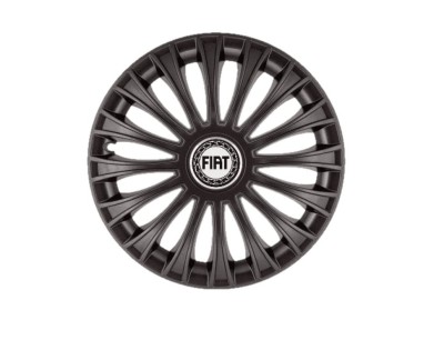 Set 4 capace roti pentru Fiat, model Dino Black, R15 foto