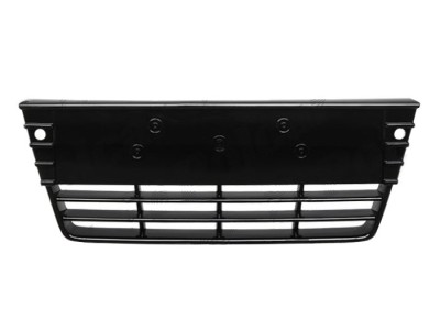 Grila bara fata Ford Focus 3, 12.2010-11.2014, Centru, 1718734, 32C127-5 cu gauri pentru senzori de asistenta la parcare , lucios, negru foto