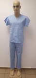 Bluza medicala de culoare albastra - model unisex - 42