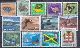 DB1 Jamaica 1970 Motive Locale Pesti Fluturi Flora Fauna Marina 13 v. MNH, Nestampilat