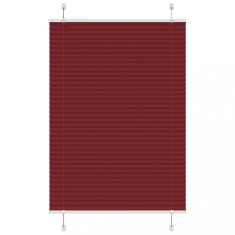 vidaXL Jaluzea plisată Bordeaux Roșu 100x100 cm Lățime țesătură 99,4 cm 4015228