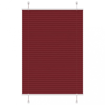 vidaXL Jaluzea plisată Bordeaux Roșu 100x100 cm Lățime țesătură 99,4 cm 4015228 foto