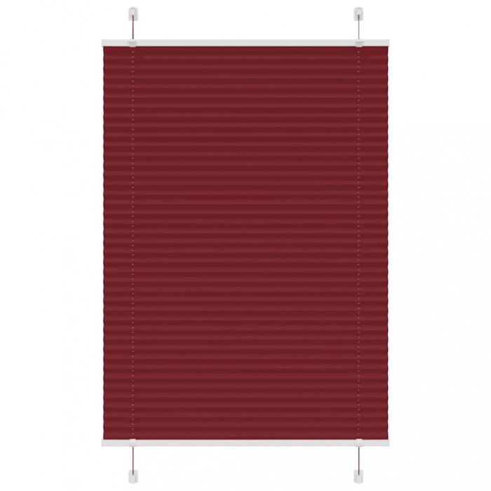 vidaXL Jaluzea plisată Bordeaux Roșu 100x100 cm Lățime țesătură 99,4 cm 4015228
