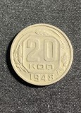Moneda 20 copeici 1948 Rusia