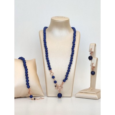 Set Energy din agat albastru safir foto