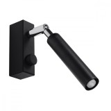 Lampă De Perete Eyetech Negru Aluminiu 1 Bec Tub Modern De Interior