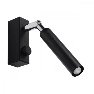 Lampă De Perete Eyetech Negru Aluminiu 1 Bec Tub Modern De Interior foto