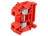 Conector &Icirc;mbinare Șine 0,5-16mm&sup2; 2 Borne Roșu TS35