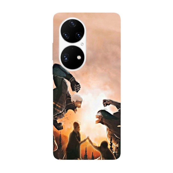 Husa compatibila cu Huawei P50 model Attack on titan fight, Silicon, TPU, Viceversa