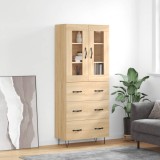 vidaXL Dulap &icirc;nalt, stejar sonoma, 69,5x34x180 cm, lemn compozit