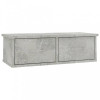 Dulap de perete cu sertare, gri beton, 60x26x18,5 cm, PAL