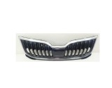 Grila masca radiator Skoda Kodiaq, 10.2016-, Fata, cu rama crom, negru satin, Aftermarket, Rapid