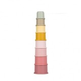 Set 8 cupe de baie stivuibile Little Dutch roz