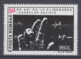 ROMANIA 1995 LP 1371 - 50 ANI DE LA ELIBERAREA LAGARELOR NAZISTE MNH, Nestampilat