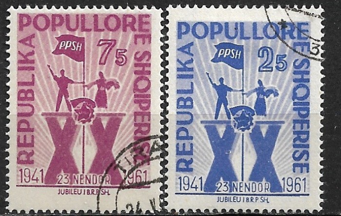C5327 - Aniversari 2v.stampilata,serie completa