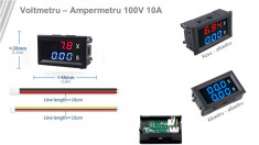 Voltmetru ampermetru voltampermetru panou DC 0-100V 10A foto