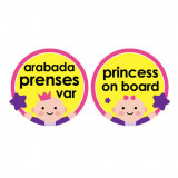 Semn luneta Baby/Prince/Princess on board cu ventuza (Culoare: Roz), BabyJem