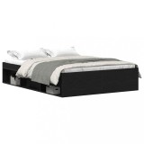 Cumpara ieftin Cadru pat fara saltea, stejar negru, 140x190 cm, lemn prelucrat