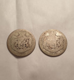 Lot 1 leu 1873 si 1 leu 1874 uzate Argint