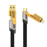 Cablu 4 in 1 Android, Apple, USB-A to Type-C Selani 65W, Perfomant pentru incarcare rapida
