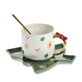 Cana 200 ml cu farfurie in forma de brad