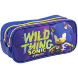 Penar Sonic Wild Thing cu 2 compartimente, 22x8x10 cm, Cerda