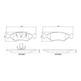 Placute frana Ford Courier Pickup, Escort 3 (Gaa), Escort 3 Convertible (Ald), Escort 3 Express (Ava), Escort 3 Turnier (Awa), Escort 4 (Gaf, Escort, BREMBO
