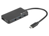 Hub USB NATEC USB A x4, USB C, USB 3.0, 5Gbps, negru