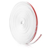 Cumpara ieftin Inele de protectie si decor jante, adezive, din plastic flexibil &ndash; ALB