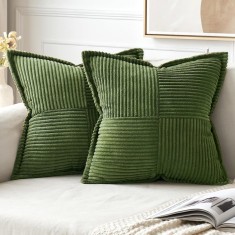 Set 2 Huse de Perna, Pufoase, 50 x 50 cm, Culoare Matcha - CN