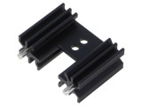 Radiator extrudat H TO218 TO220 TOP3 negru 25mm x 34,5mm