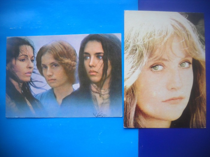 HOPCT LOT NR 1240 ISABELLE HUPPERT-ACTORI/ARTISTI-2 CARTI POSTALE-NECIRCULATE