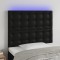vidaXL Tăblie de pat cu LED, negru, 90x5x118/128 cm, catifea 3122502